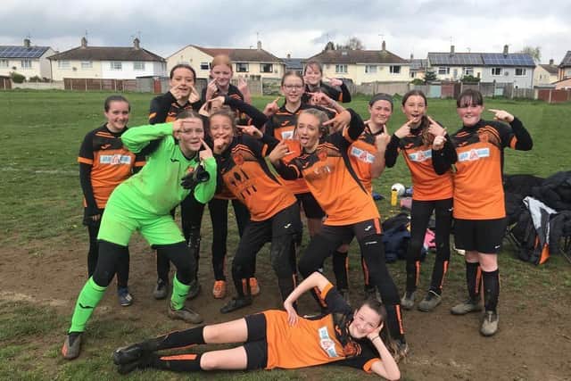 Scawthorpe Scorpions Under-13s enjoying their success.