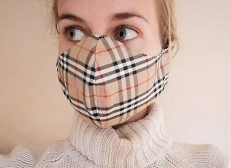 Check pattern mask by The Natural Dyer.