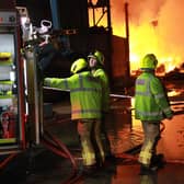 Fire crews have been at the scene all night.