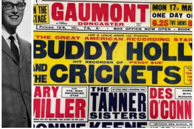 The Buddy Holly concert poster fetched £6,500 at auction.