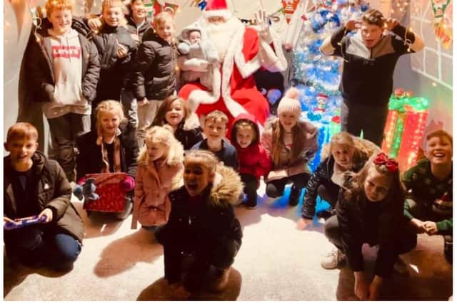 Santa dropped in to surprise youngsters in Stainforth.