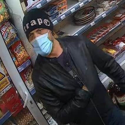 Police want to speak to this man following a robbery in Doncaster.