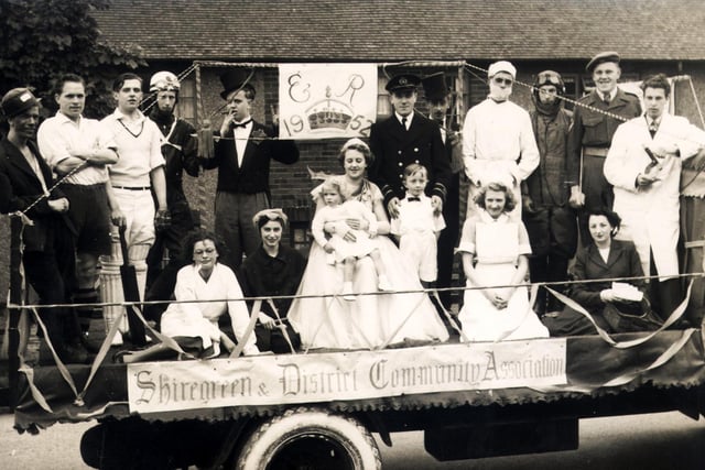 A Coronation parade by the Shiregreen and District Community Association variety section around the Manor, Sheffield in 1953  - picture submitted by Tony Dickinson