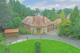 The sweeping driveway and frontage of the Sprotbrough property for sale at £1.25m.
