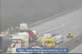 The scene on the M18 this afternoon.