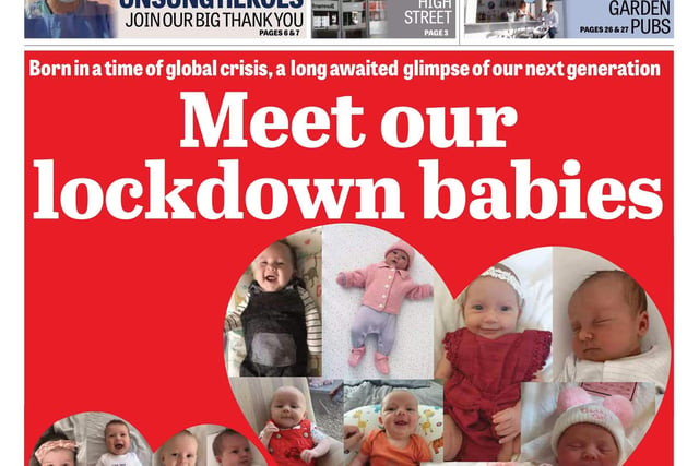 Fife Free Press front page June 11 2020 - celebrating the babies born in lockdown
