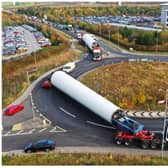 The wind turbine convoy will hit roads near Doncaster on Saturday and next week.