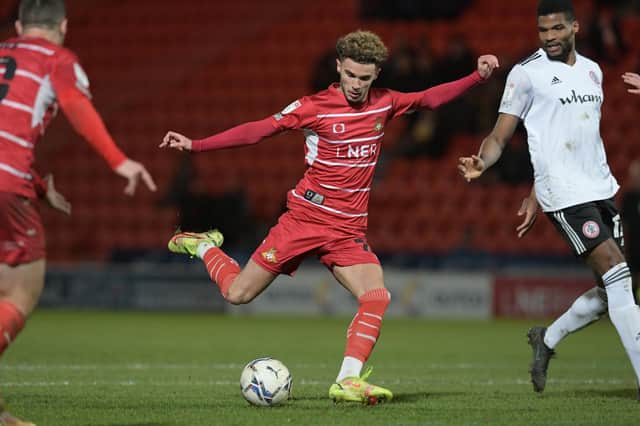 Josh Martin scores the opening goal. Picture: Howard Roe/AHPIX LTD