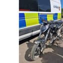 Police seized this illegal bike.