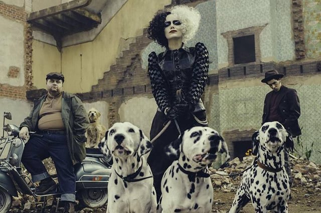 Emma Stone as Cruella in Disney’s live-action CRUELLA.