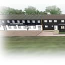 sketch outlines of the new DRFC training facility.