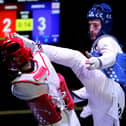 Aiming high: Bradly Sinden, right, is a two-time world champion and an Olympic silver medallist but he wants more in Manchester this weekend and Paris next summer. (Picture: ULISES RUIZ/AFP via Getty Images)