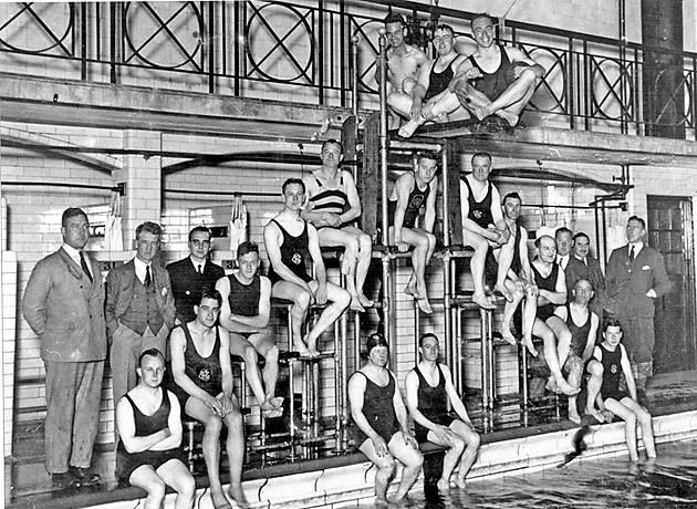 Croft House Swimming Club at Hillsborough, c. 1910