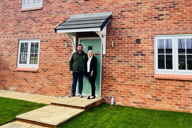 Steve and Sam Mills were the first family to receive the keys to the new homes at Westmoor Grange, a development by local builder Albemarle Homes, located on the outskirts of Armthorpe.