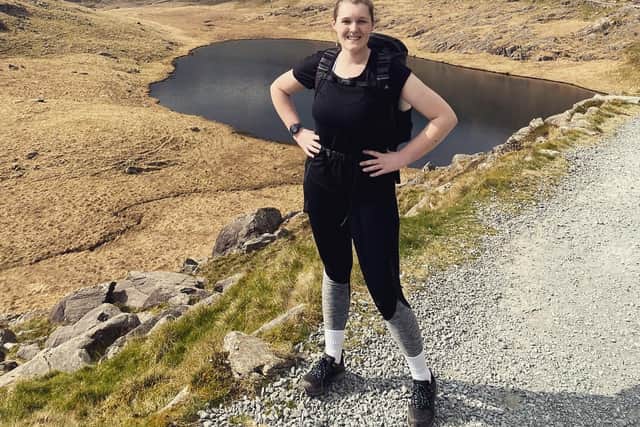Hannah Lane at the top of Snowdonia