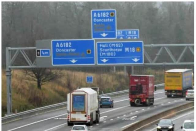 Roadworks are to take place on the M18 near Doncaster