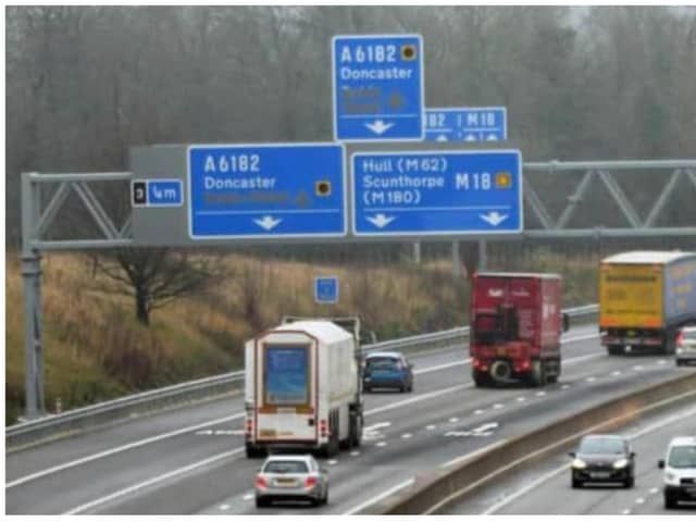 Roadworks are to take place on the M18 near Doncaster