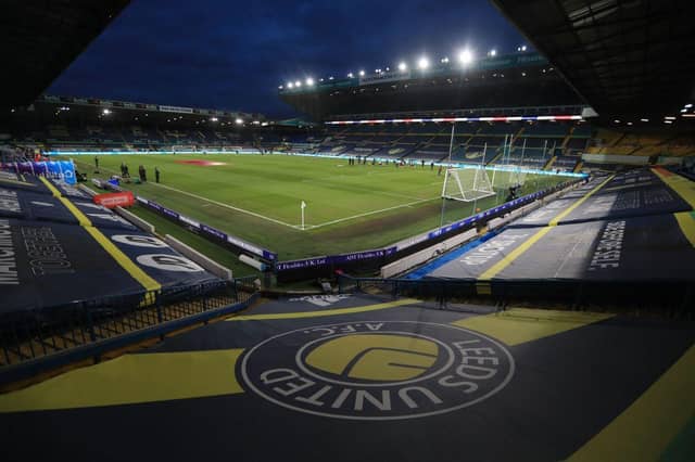 Elland Road. (Photo by MIKE EGERTON/POOL/AFP via Getty Images)
