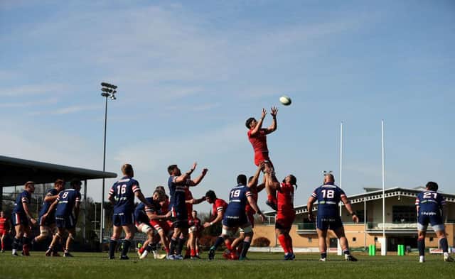 Doncaster Knights in action against Saracens. Photo: David Rogers/Getty Images