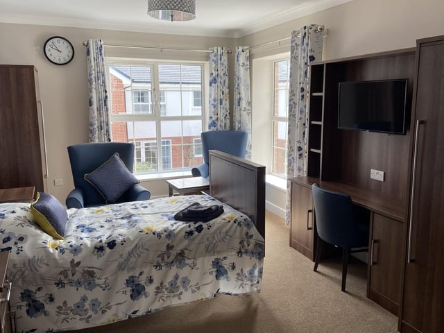 Just one of the home's bedrooms