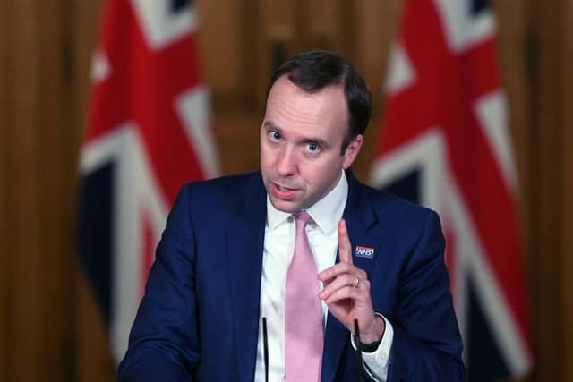 Health Secretary Matt Hancock announced the tiers local authorities would be placed into today (Photo by Stefan Rousseau - WPA Pool/Getty Images)