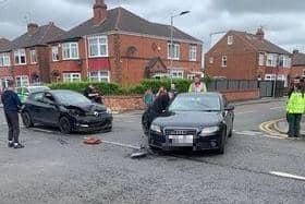 A major Doncaster road was closed for a short time due to a traffic collision this afternoon.