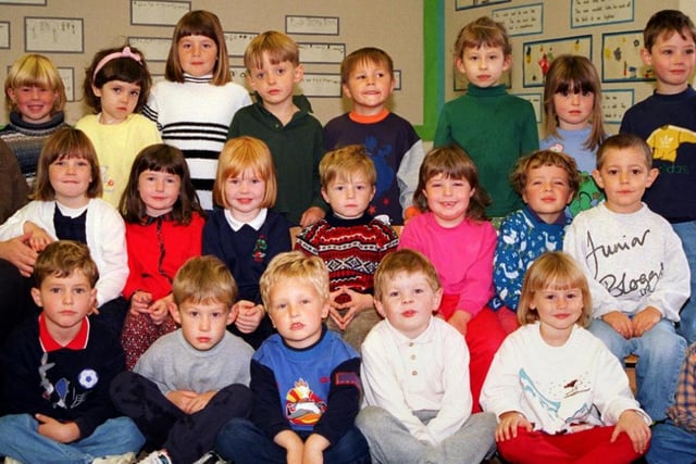 Mrs Evans and her class at Royd Nursery and Infants School in 1997