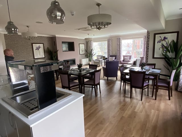 A pleasant room to sit and eat