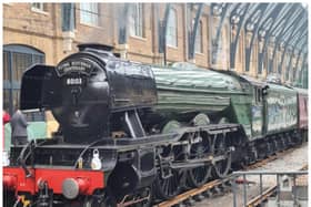 The Flying Scotsman passed through Doncaster en route to the south west this morning. (Photo: Dave Baines).