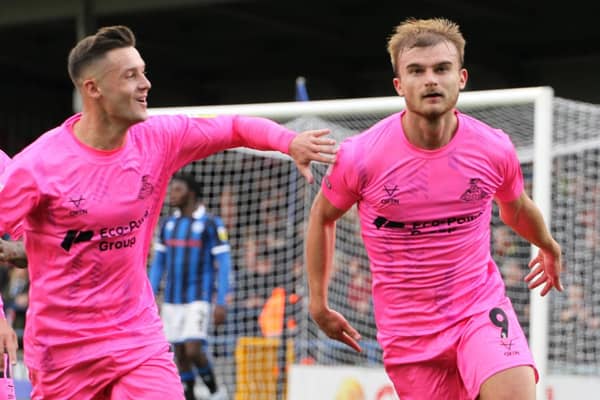 George Miller celebrates his winning goal. Picture: David Munro/AHPIX LTD