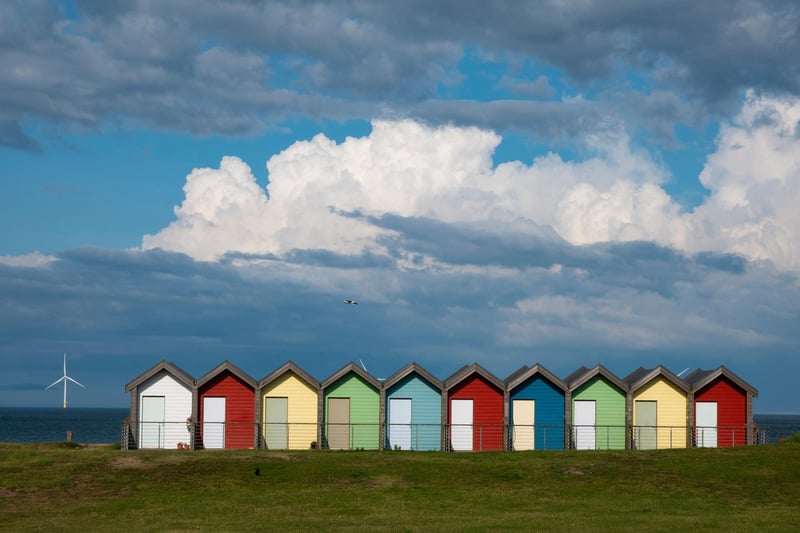 The colourful huts at South Beach give a cheery welcome when visiting Blyth beach and are very popular with locals and visitors alike.