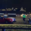 Emergency services were called to Thorne Road following a collision between a BMW and scooter.