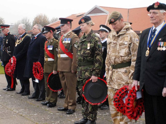 Remembrance service at the Civic Centre.