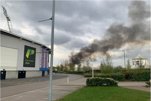 The blaze raged for more than four hours in Doncaster.