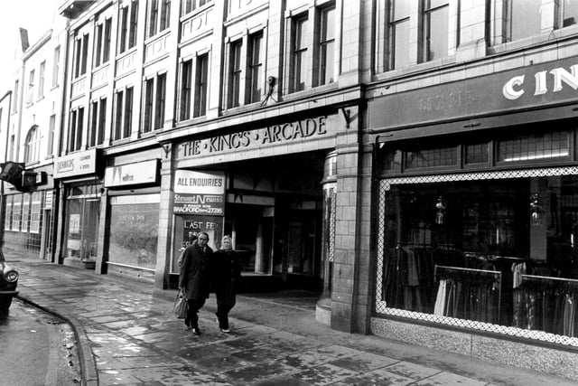 The entrance to the Kings Arcade, St Sepulchre Gate Side, Doncaster