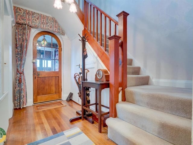 The entrance hallway, with staircase leading up.
