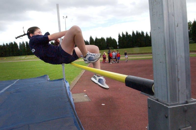 That's a great clearance in the high jump. Remember this?