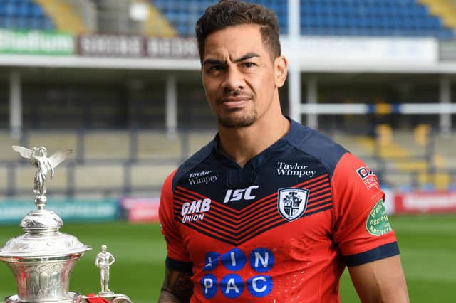 Misi Taulapapa, pictured during his time at Featherstone Rovers.
