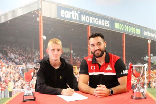 Ryan Theobald (left) was a former Doncaster Rovers Academy footballer.