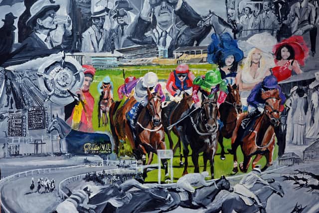 St Leger, by Andy Hollinghurst, depicting the festival through the years.