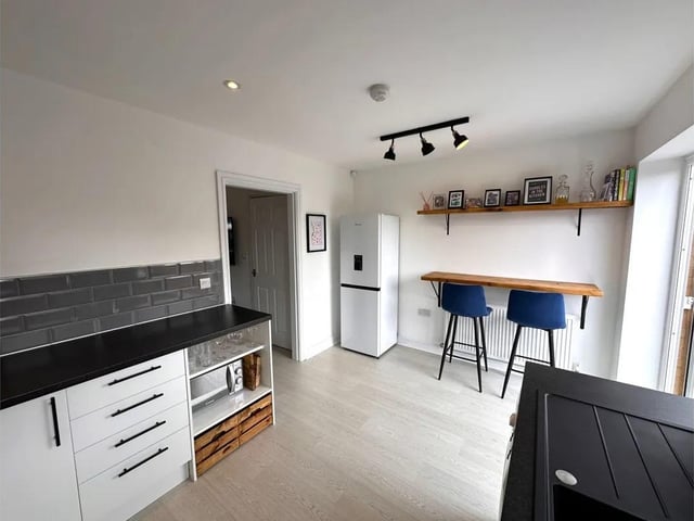 The stylish breakfast kitchen within the property.