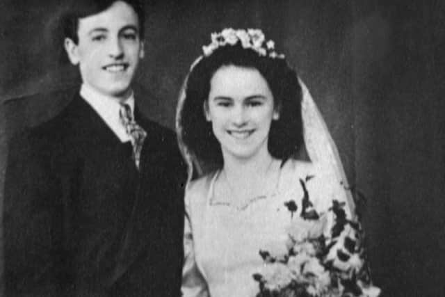 Mary and David Humphreys, of Stainforth, pictured on their wedding day 70 years ago. Picture: NDFP-27-11-18-Humphreys-1