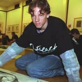 Armthorpe Comprehensive pupil Tim Agar, 17, working on a life drawing at the museum in 1996