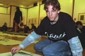 Armthorpe Comprehensive pupil Tim Agar, 17, working on a life drawing at the museum in 1996