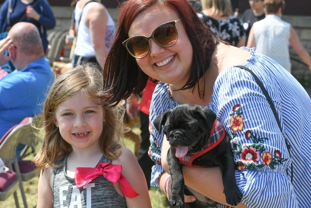 Toni Walkington with 6 year old Lydia from Billingham and their dog Frank two years ago. Were you at the 2018 Dogs Day Out?