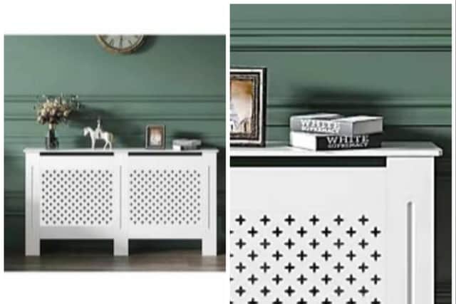 The white supremacy 'books' were spotted being used to sell a radiator cabinet on the B&Q website by a shocked Doncaster shopper.