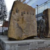 The miners memorial in Doncaster town centre