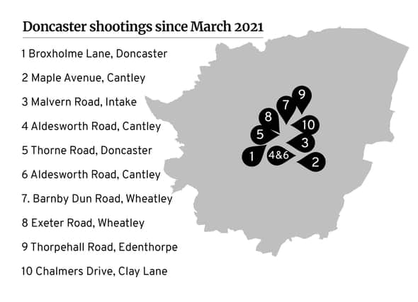 The shootings being probed by police in Doncaster