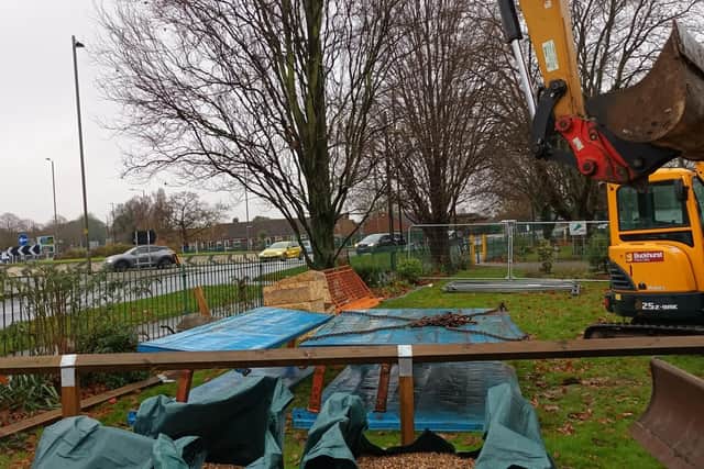 Work has started on the Changing Places toilet in Sandall Park.