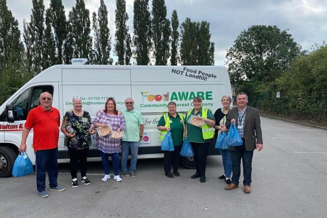 The Food Aware van with volunteers